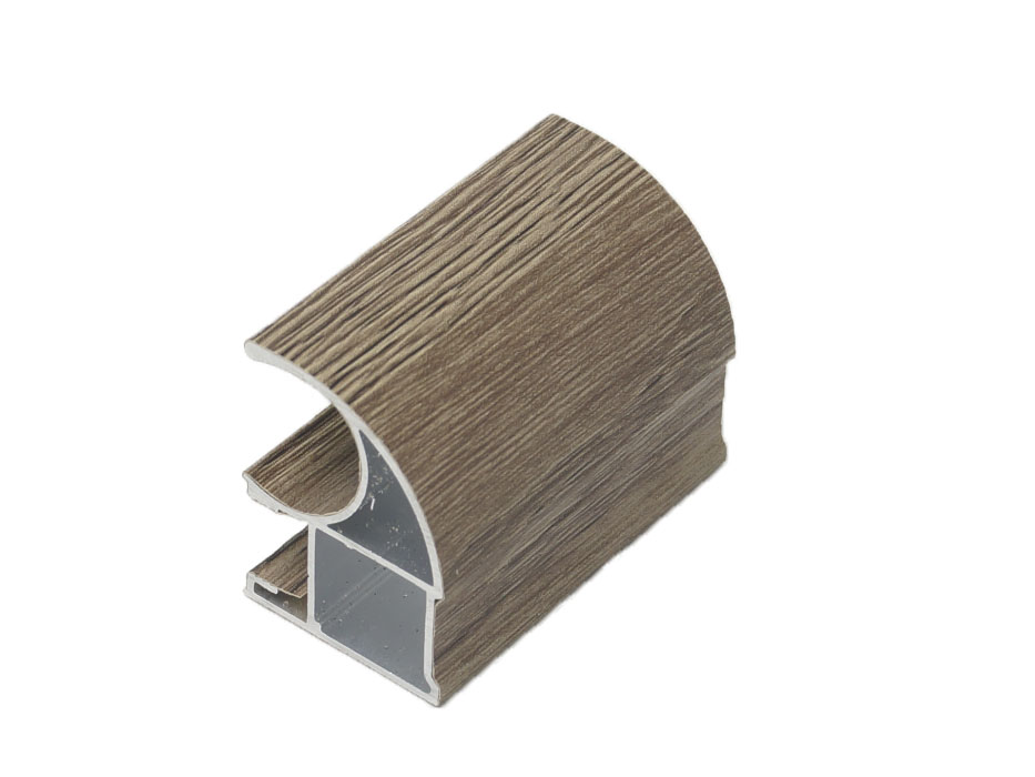 Алюминиевый профиль для шкафа-купе, форма С, цвет дуб галифакс
